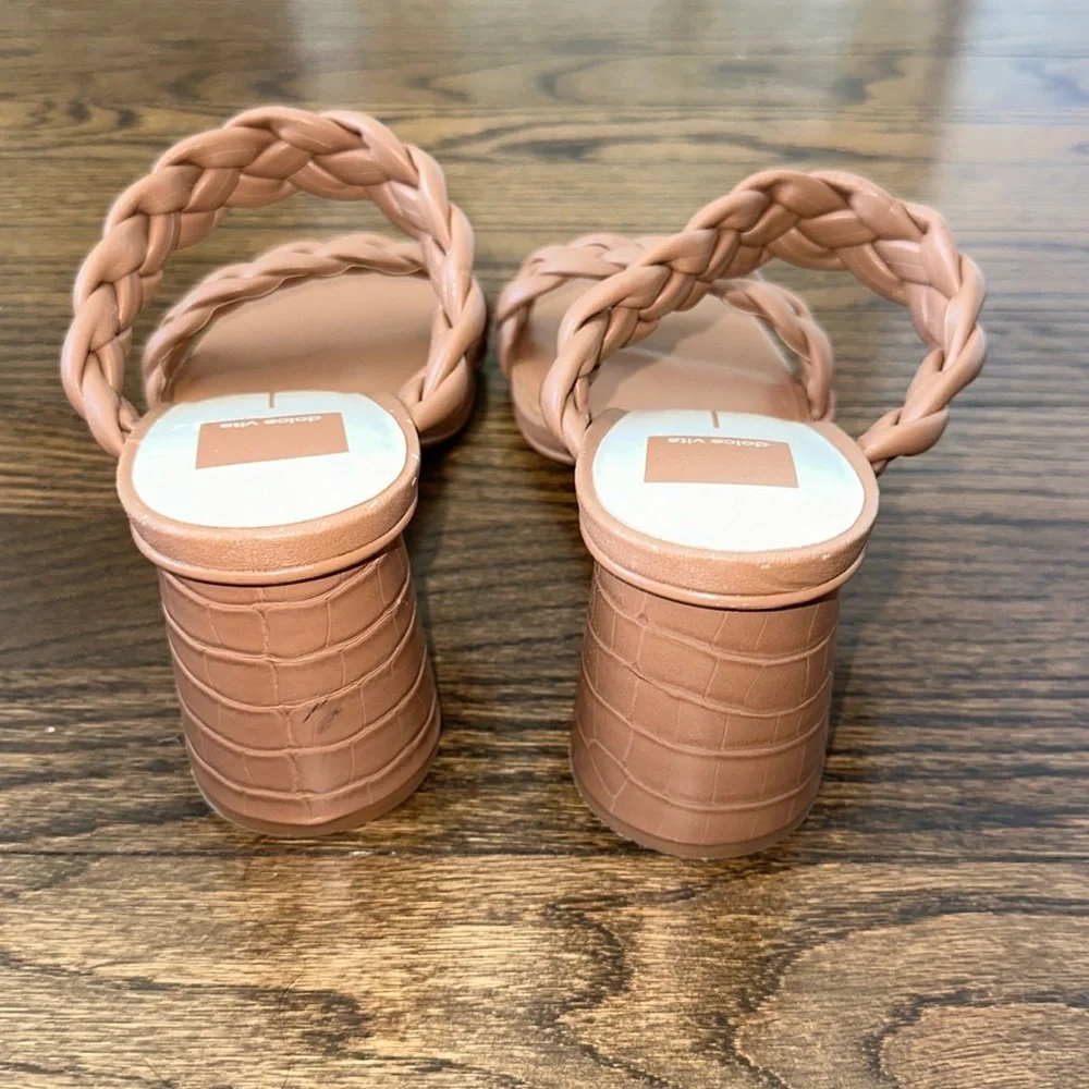 Dolce Vita Neutral Heeled Women’s Slide Dress Braided Rope Strap Sandals Size 10 - Picture 5 of 10
